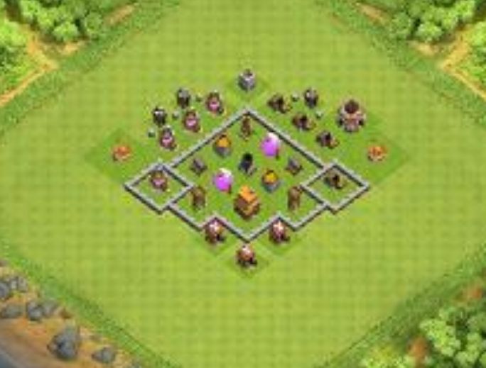 Best Top Design  Base COC TH 4