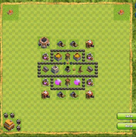 Best Top Design  Base COC TH 4