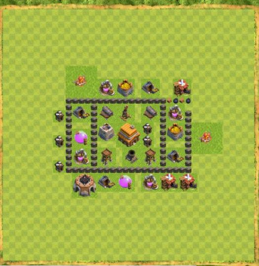 Best Top Design  Base COC TH 4
