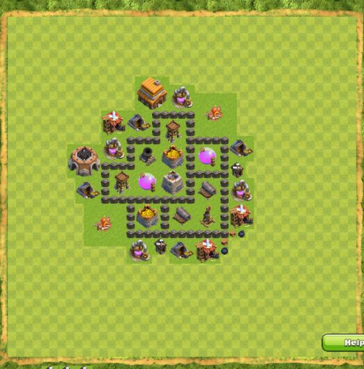 Best Top Design  Base COC TH 4