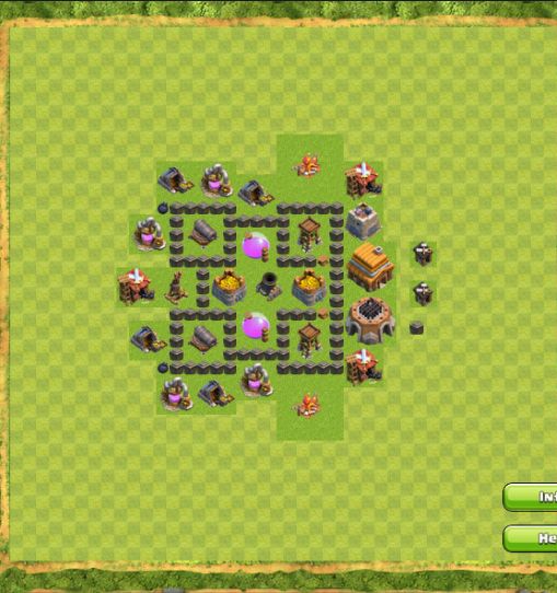 Best Top Design  Base COC TH 4