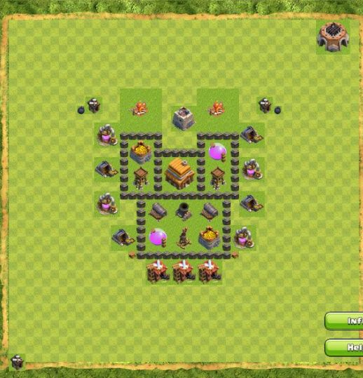 Best Top Design  Base COC TH 4