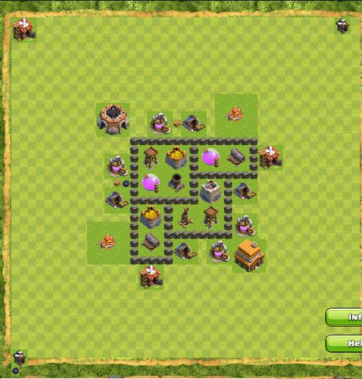 Best Top Design  Base COC TH 4