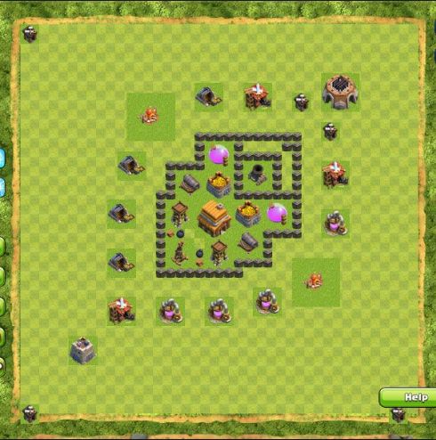 Best Top Design  Base COC TH 4