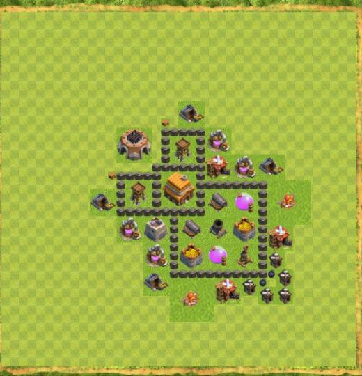 Best Top Design  Base COC TH 4