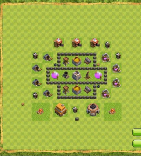 Best Top Design  Base COC TH 4