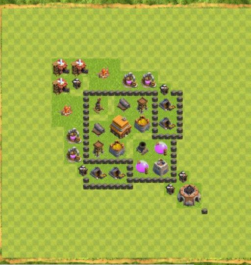 Best Top Design  Base COC TH 4