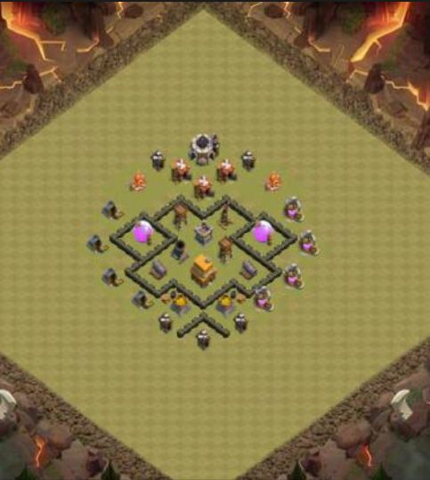 Best Top Design  Base COC TH 4