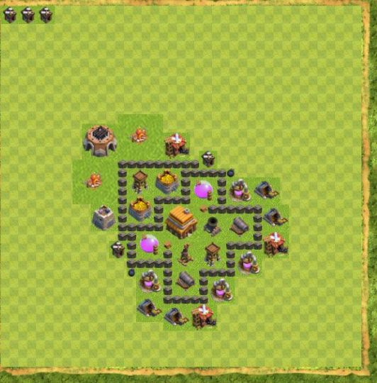 Best Top Design  Base COC TH 4