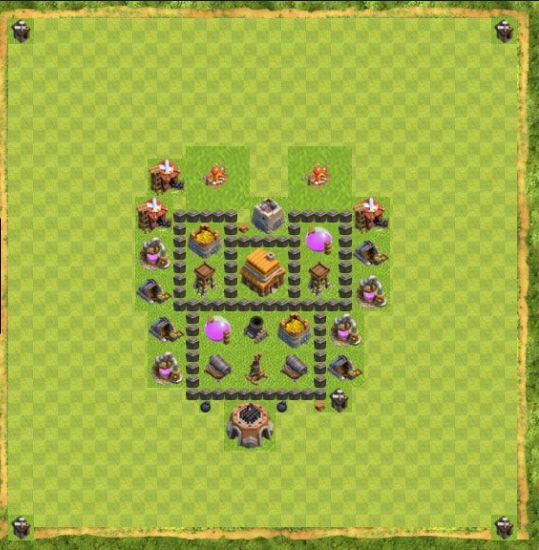 Best Top Design  Base COC TH 4