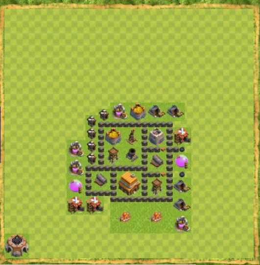 Best Top Design  Base COC TH 4