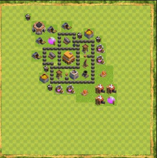Best Top Design  Base COC TH 4