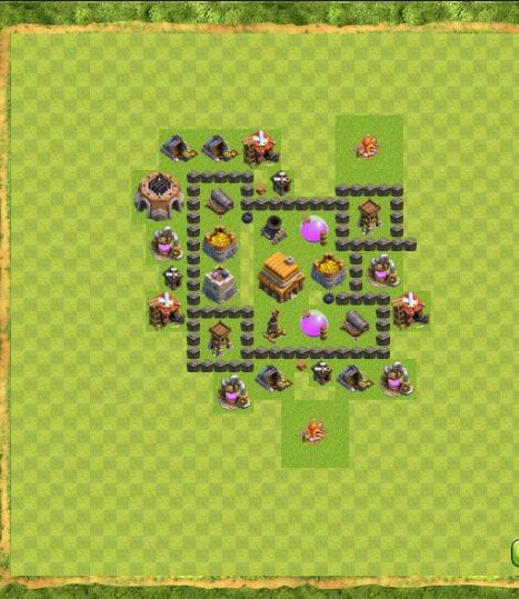 Best Top Design  Base COC TH 4