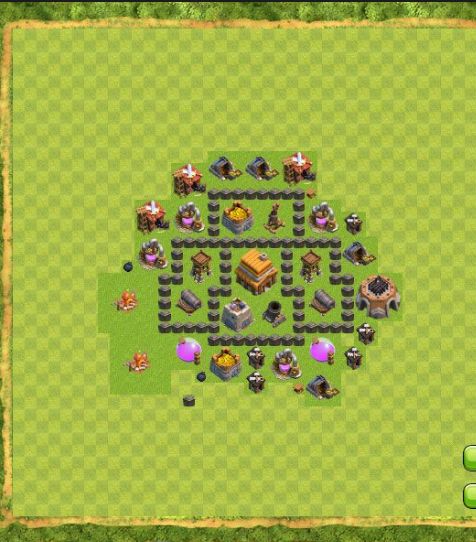 Best Top Design  Base COC TH 4