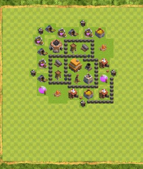 Best Top Design  Base COC TH 4