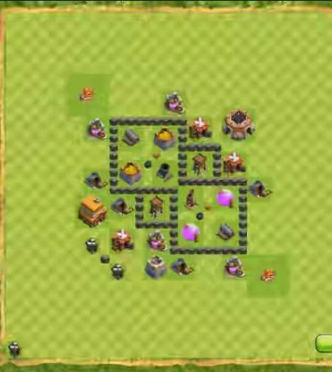Best Top Design  Base COC TH 4