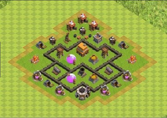 Best Top Design  Base COC TH 4