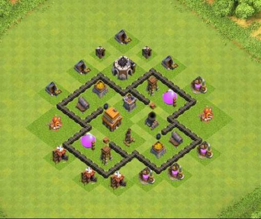 Best Top Design  Base COC TH 4