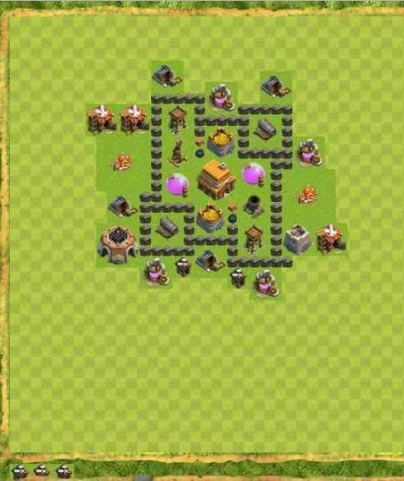 Best Top Design  Base COC TH 4