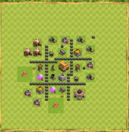 Best Top Design  Base COC TH 4