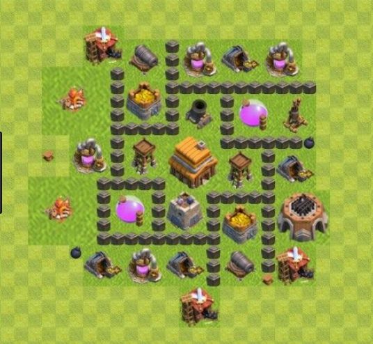 Best Top Design  Base COC TH 4