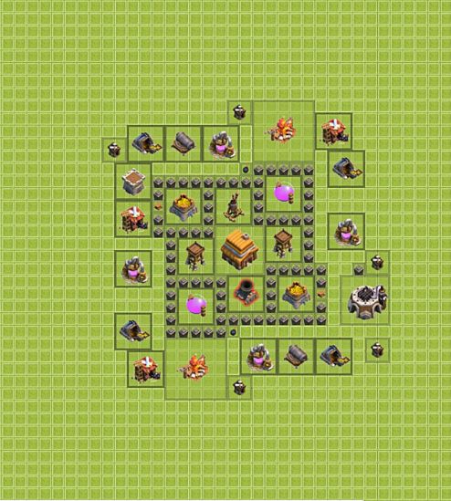 Best Top Design  Base COC TH 4