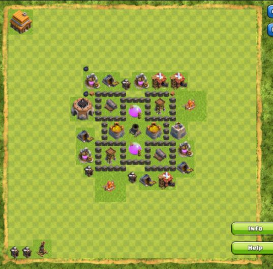 Best Top Design  Base COC TH 4