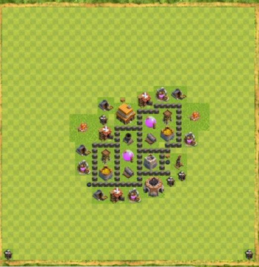 Best Top Design  Base COC TH 4