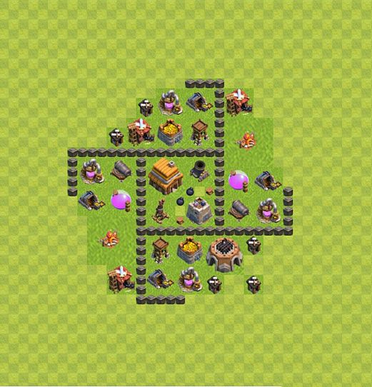 Best Top Design  Base COC TH 4