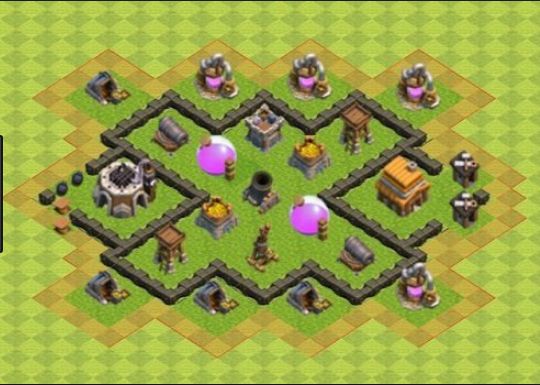 Best Top Design  Base COC TH 4