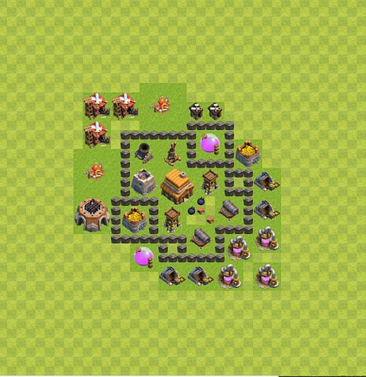 Best Top Design  Base COC TH 4