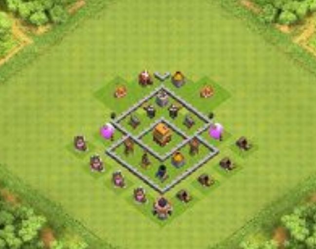 Best Top Design  Base COC TH 4