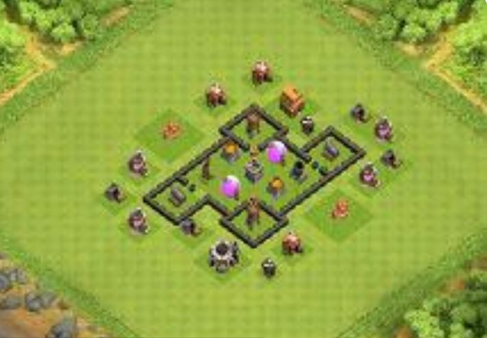 Best Top Design  Base COC TH 4