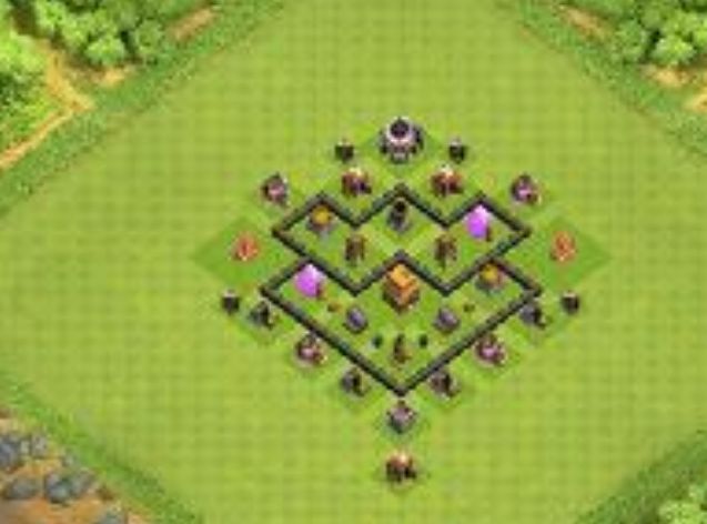 Best Top Design  Base COC TH 4