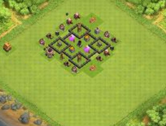 Best Top Design  Base COC TH 4