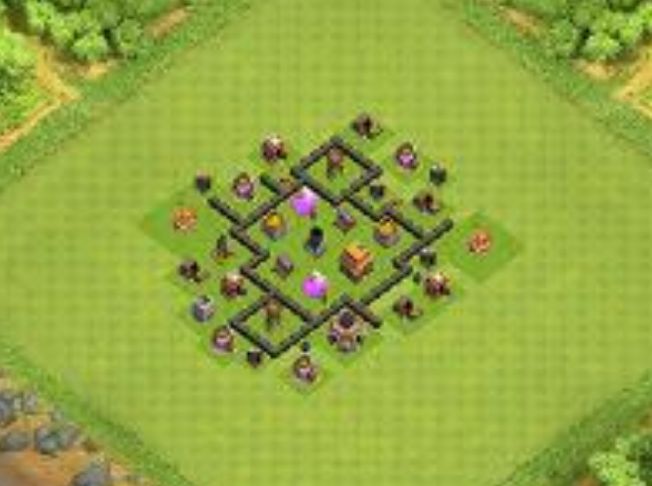 Best Top Design  Base COC TH 4