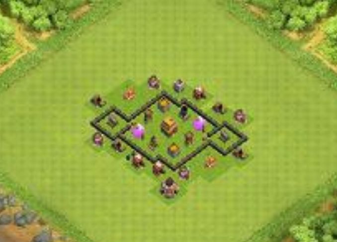 Best Top Design  Base COC TH 4