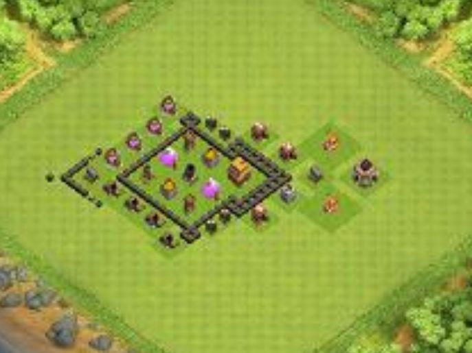 Best Top Design  Base COC TH 4