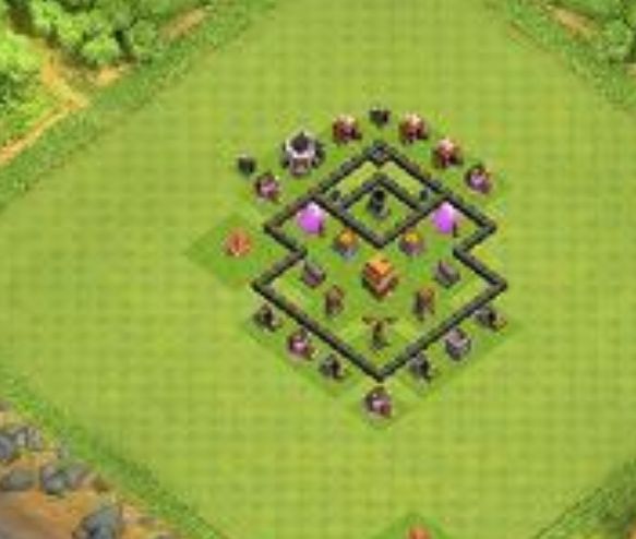 Best Top Design  Base COC TH 4