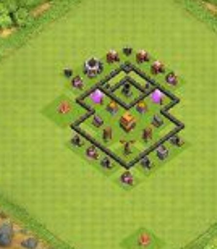 Best Top Design  Base COC TH 4