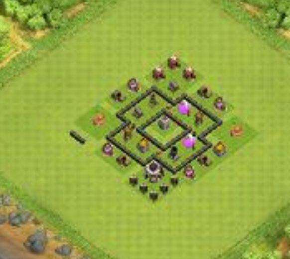 Best Top Design  Base COC TH 4