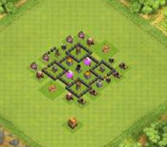 Best Top Design  Base COC TH 4