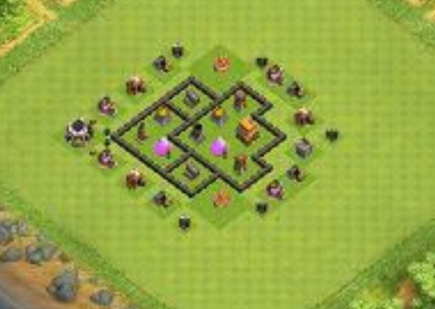 Best Top Design  Base COC TH 4