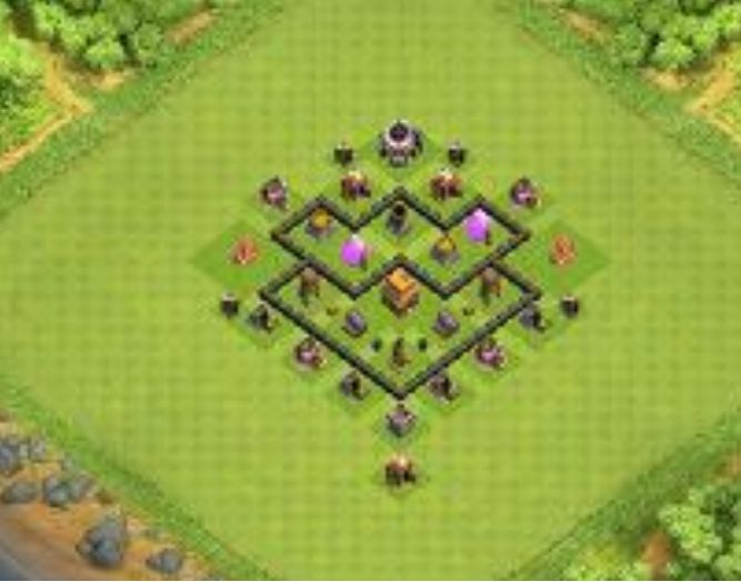 Best Top Design  Base COC TH 4