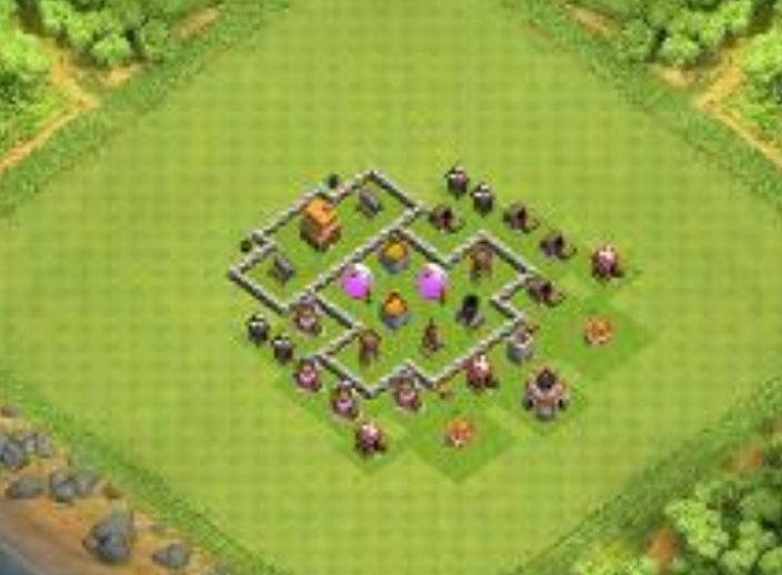 Best Top Design  Base COC TH 4