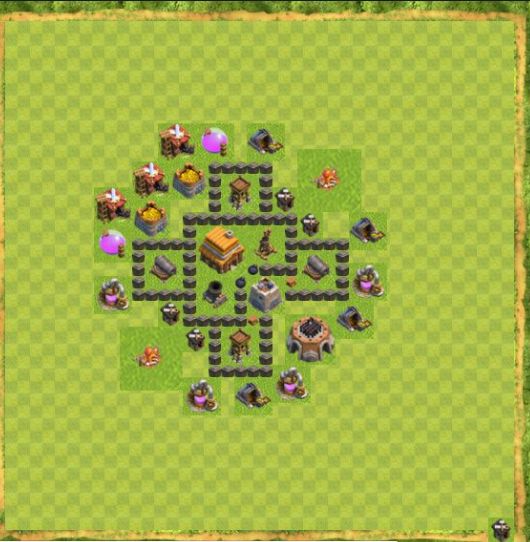 Best Top Design  Base COC TH 4