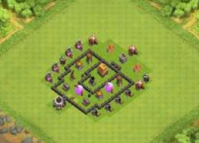 Best Top Design  Base COC TH 4