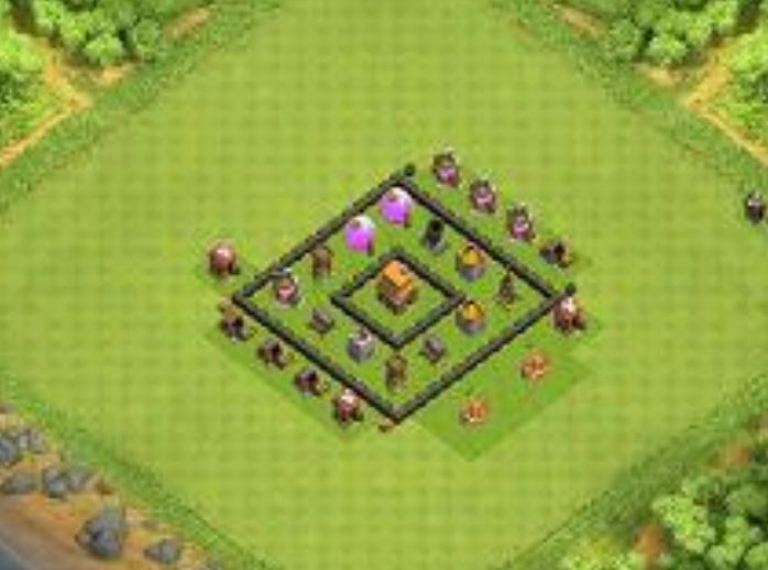 Best Top Design  Base COC TH 4