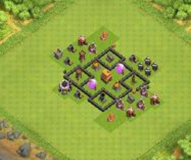 Best Top Design  Base COC TH 4