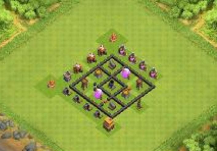 Best Top Design  Base COC TH 4